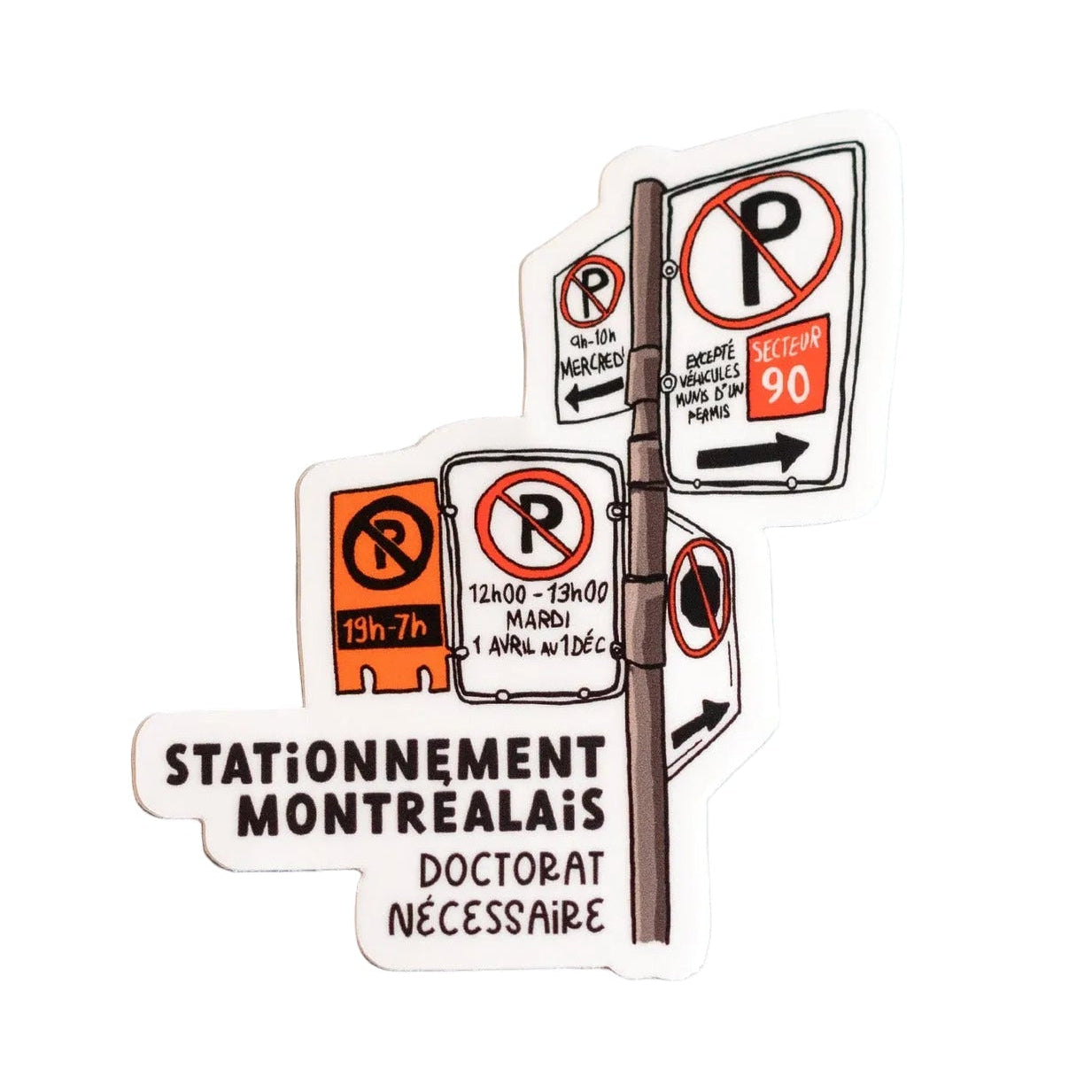 Aimant "Panneaux de stationnement à Montréal"
