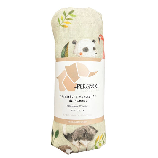 Couverture mousseline bambou - Pekaboo