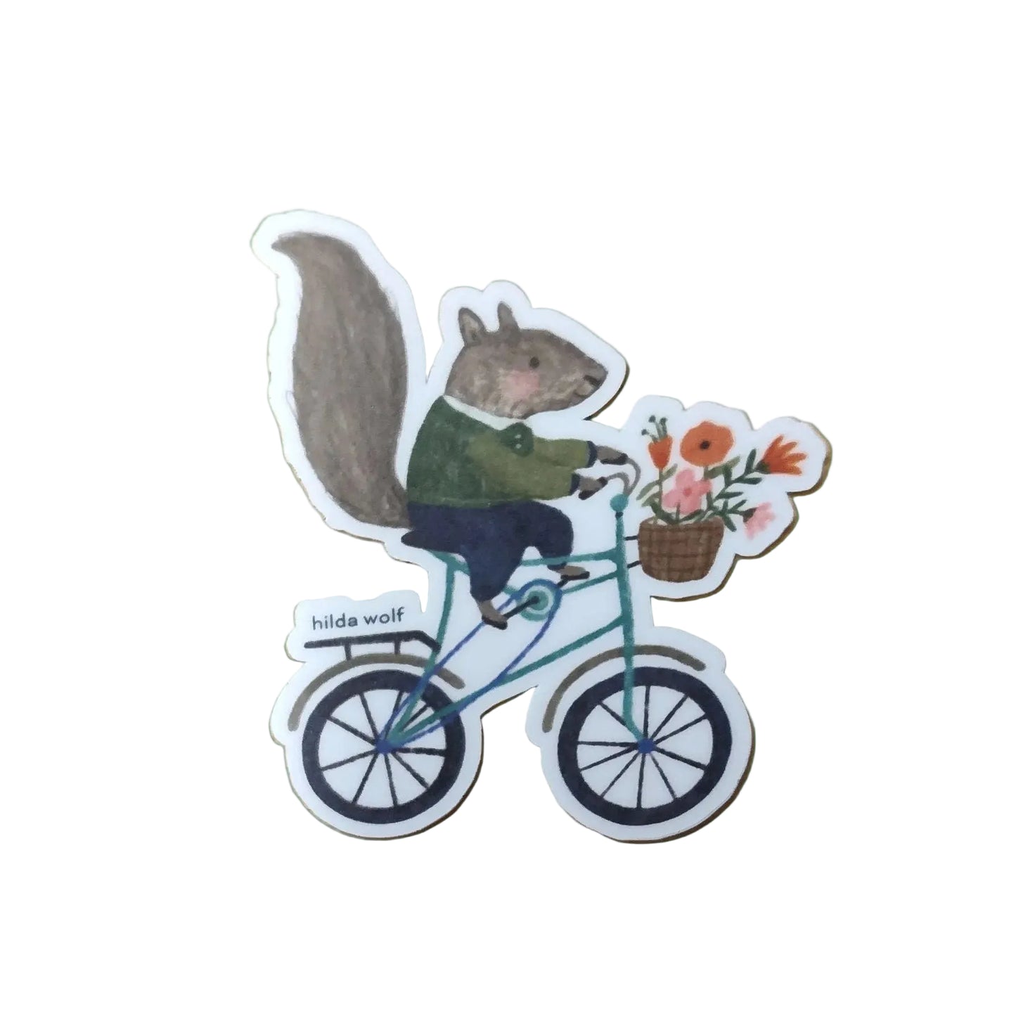 Écureil à vélo