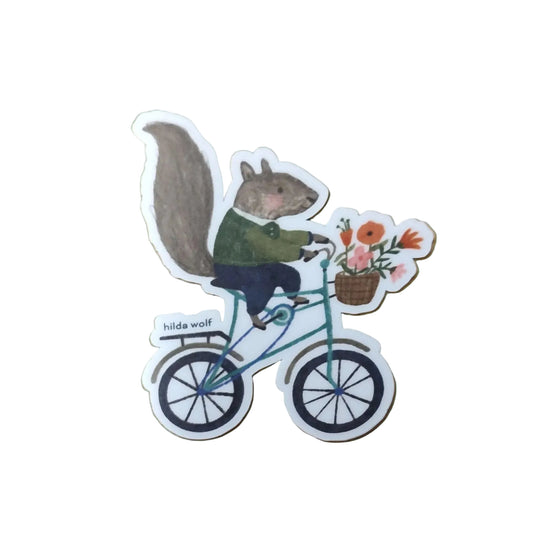 Écureil à vélo