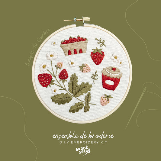 Kit de broderie - Fraises du Québec