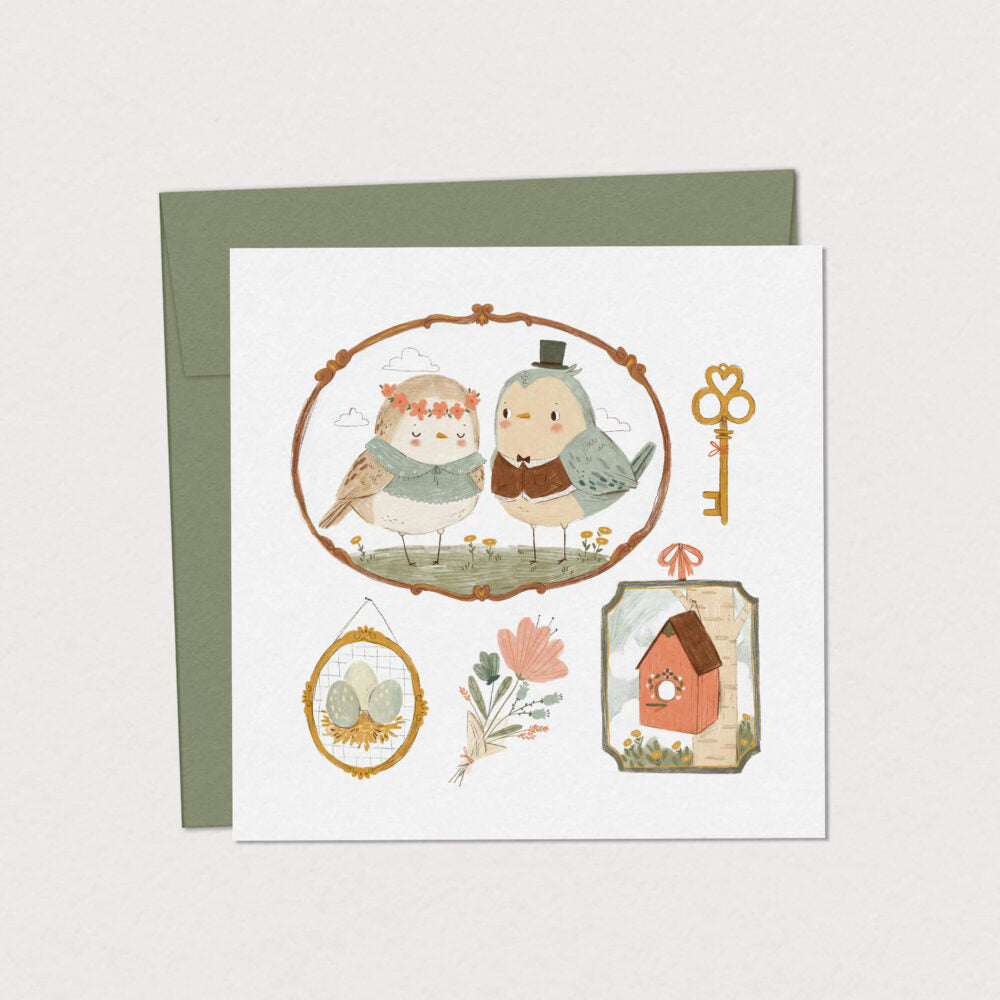 Cartes de souhaits carrées  – Mimosa Design