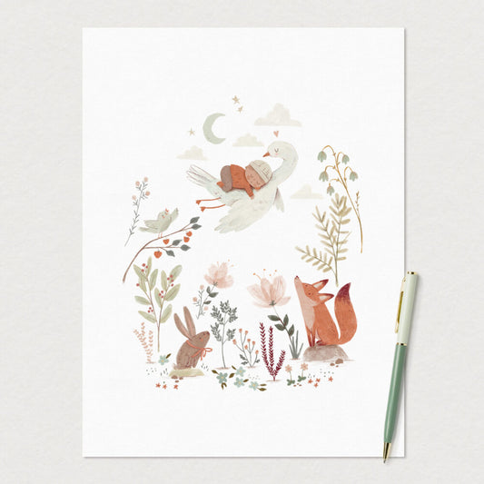Cartes géantes 4-en-1 pour shower de bébé – Mimosa Design