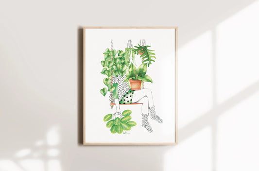 Femme passionnée des plantes
