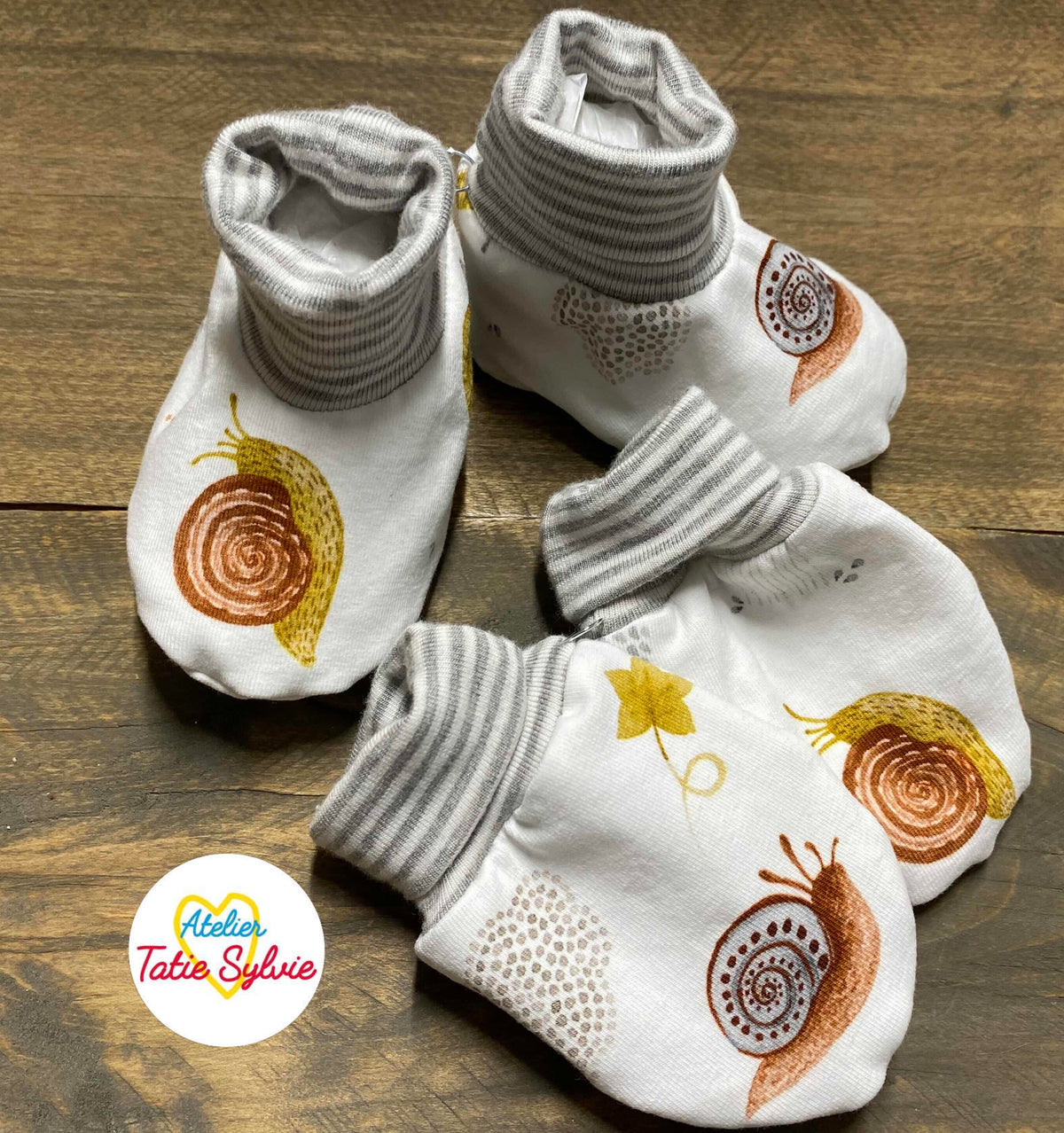 Duo mitaines et chaussons 0-6 mois