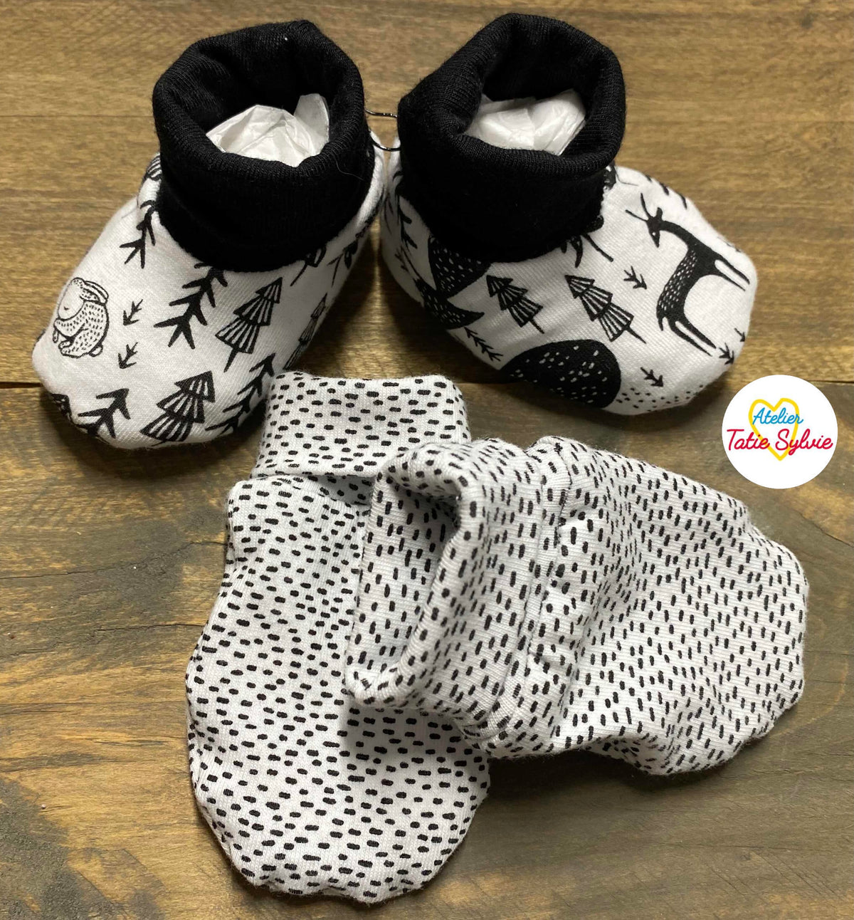 Duo mitaines et chaussons 0-3 mois