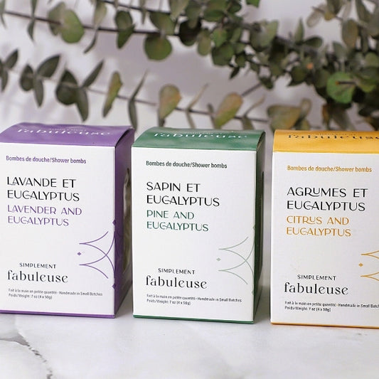 Bombes de douche vapeur au menthol