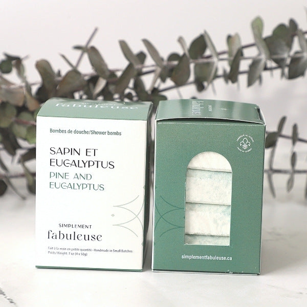 Bombes de douche vapeur au menthol