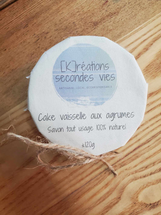 Cake Vaisselle aux agrumes - Savon tout usage 100% naturel