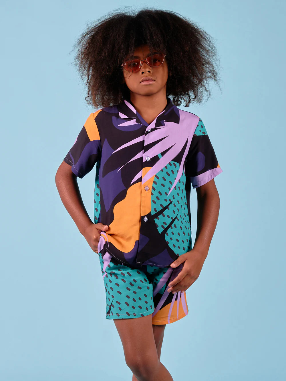 Chemise Monstera Enfant - Foncée