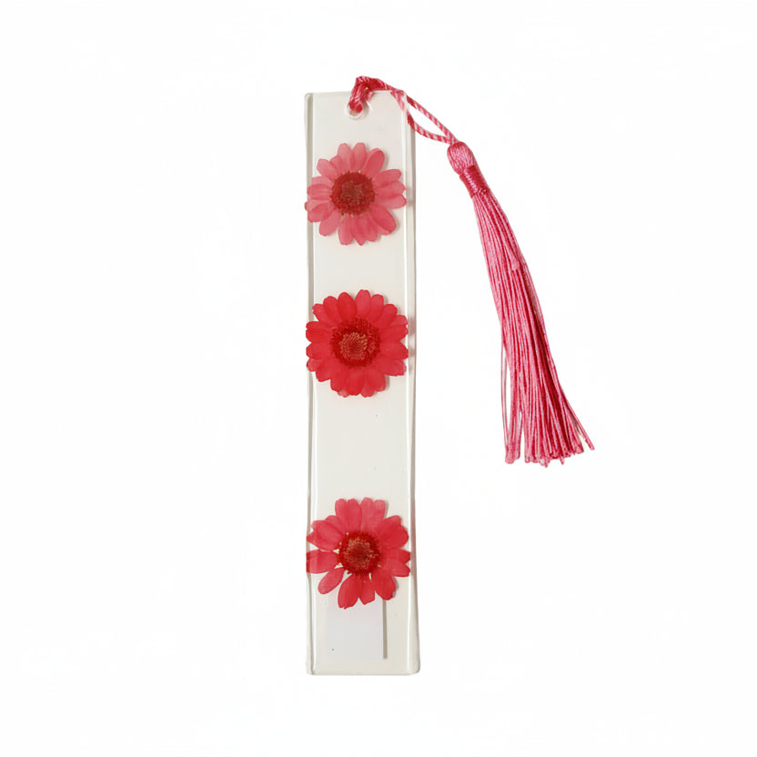 Signet en résine avec fleurs séchées