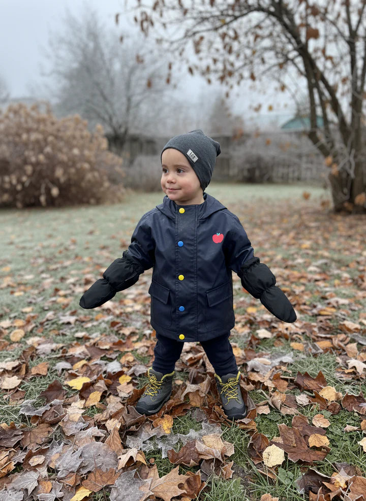 Mitaines pour bébé en asclépiade et laine de mérinos