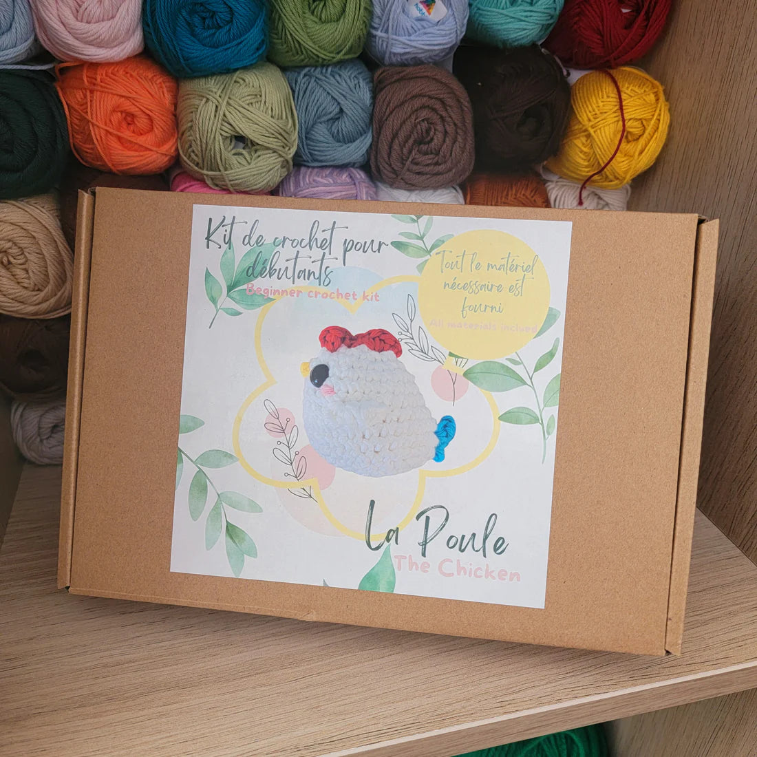 Kit de crochet pour débutants - La poule blanche