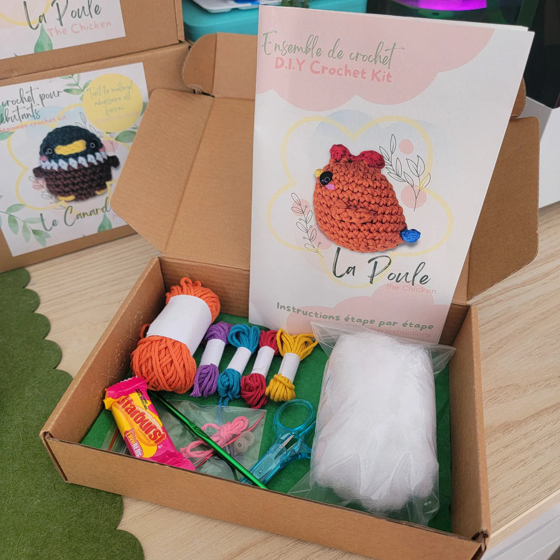 Kit de crochet pour débutants - La poule rousse