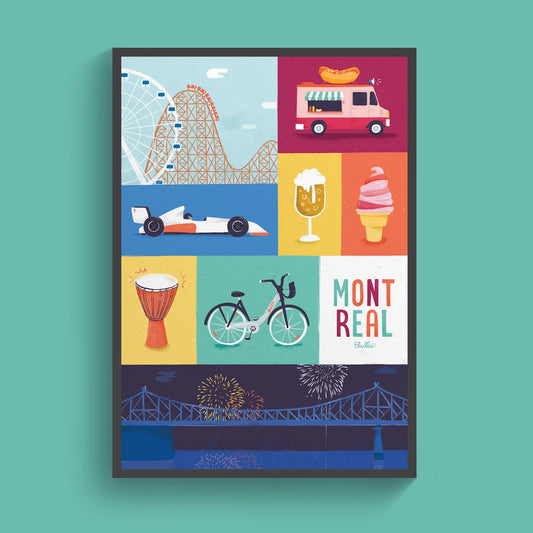 Montréal en été - Affiche