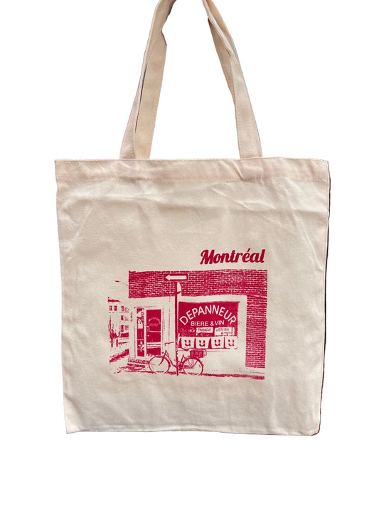 Sac tote - Sérigraphié - Le dépanneur de Plateau