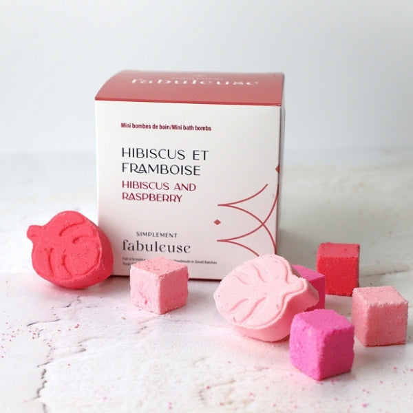 Bombes de bain minis - Hibiscus et framboise