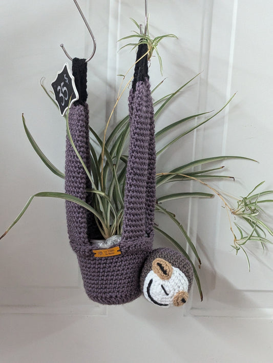 Jardinière Paresseux - Tricot à la main