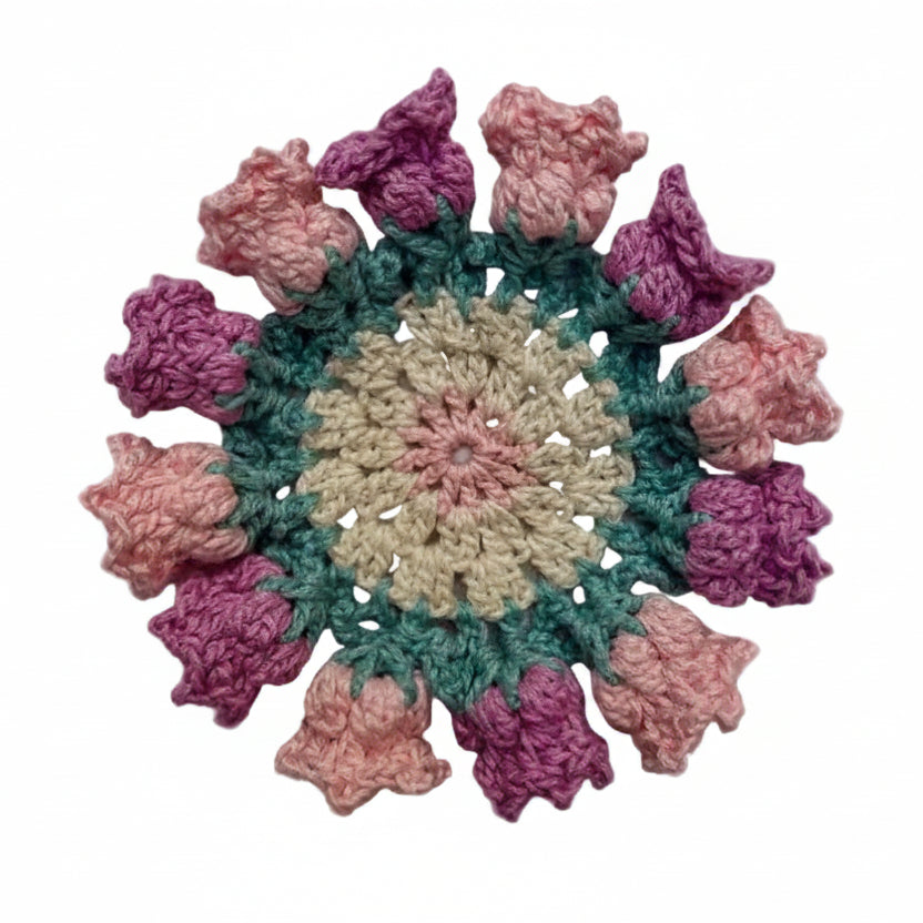 Kit DIY Sous-verre fleuri au crochet