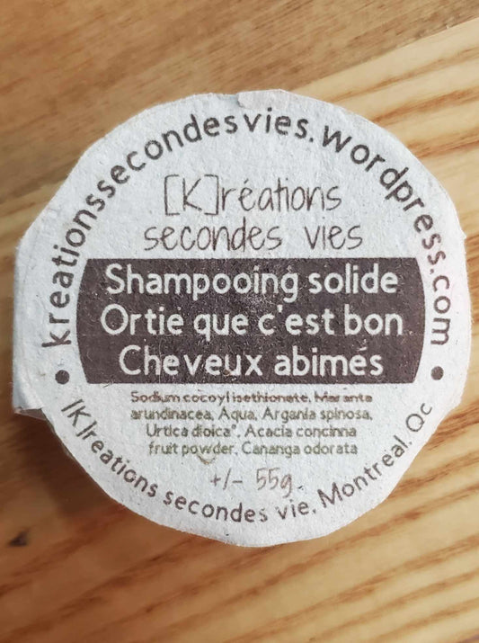 Shampooing solide - Cheveux abimés - Ortie que c'est bon