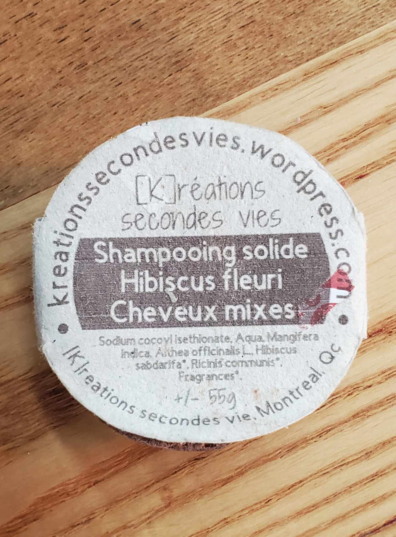 Shampooing solide - Cheveux mixes - Hibiscus fleuri