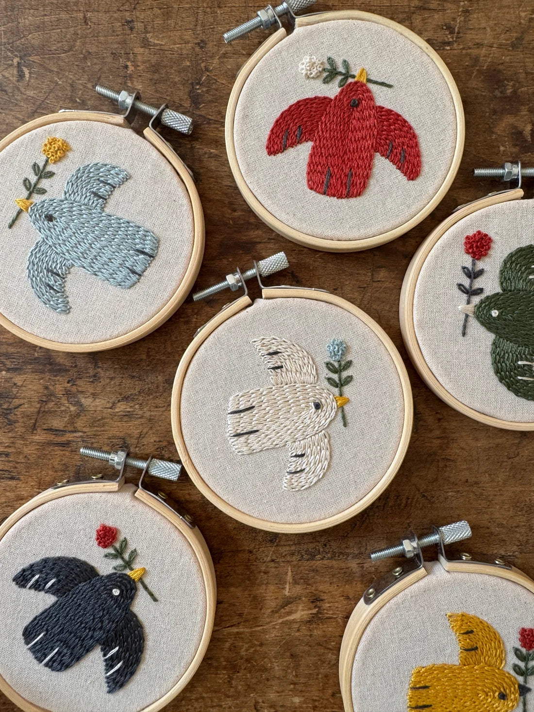 Kit de broderie - Oiseaux d'hiver